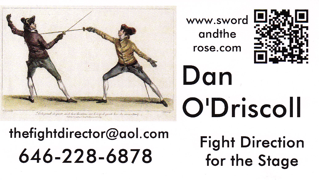 Dan O'Driscoll - Fight Director - Business Card
